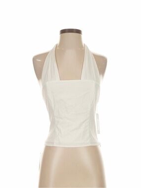 Reformation White Halter Square-Neck Tank